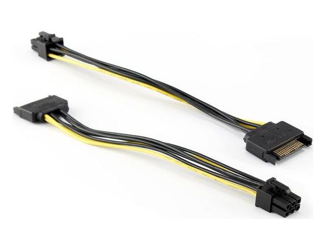 Računalni kabel SBOX SATA naponski 15 pin na 6 pin PCI, 0.2m