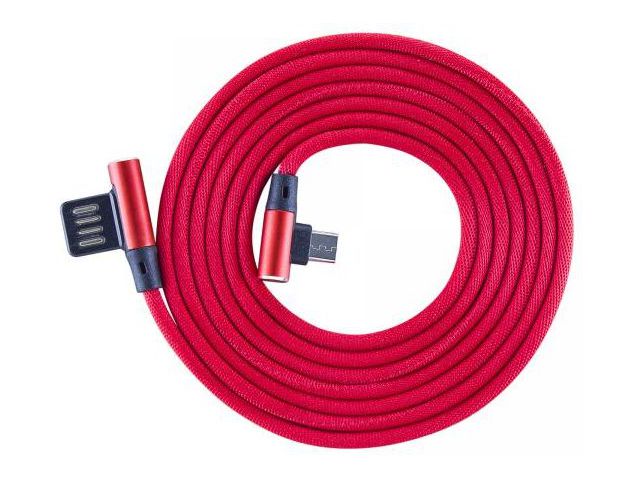 Kabel SBOX Micro USB(m) na USB-a(m), 1.5m, kutni, crveni