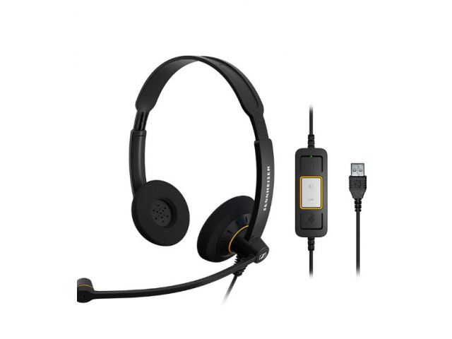 Slušalice + mikrofon SENNHEISER, EPOS, SC 60 USB ML, crne