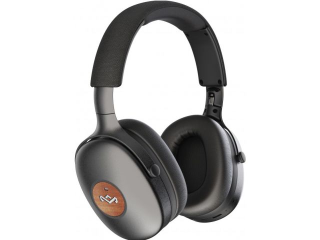 Bluetooth slušalice HOUSE OF MARLEY Positive Vibration XL Anc, naglavne, BT, drvo, crne