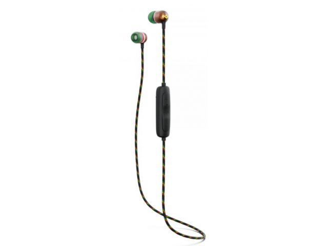 Bluetooth slušalice HOUSE OF MARLEY Smile Jamaica Wireless 2 Rasta, In-ear, bežične. drvo, crno-zelene