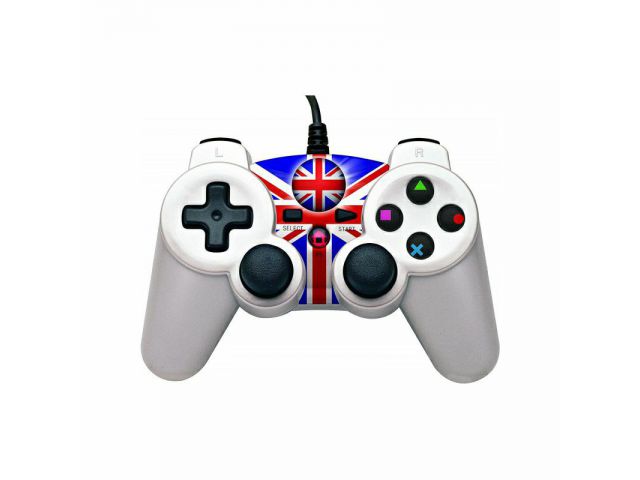 Kontroler NACON PS3, žični, bijeli s UK zastavom