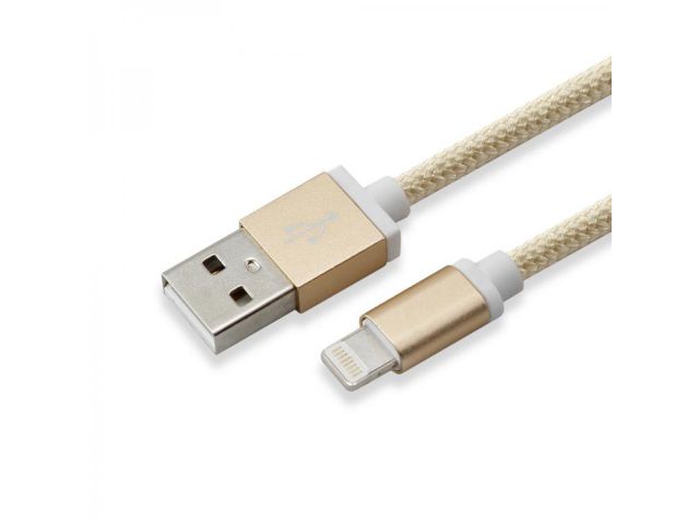 Kabel SBOX USB (m) na Lightning (m), 1.5m, zlatni