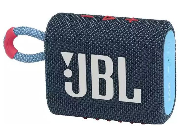 Bluetooth zvučnik JBL Go 3, BT5.1, prijenosni, vodootporan IP67, plavo-rozi