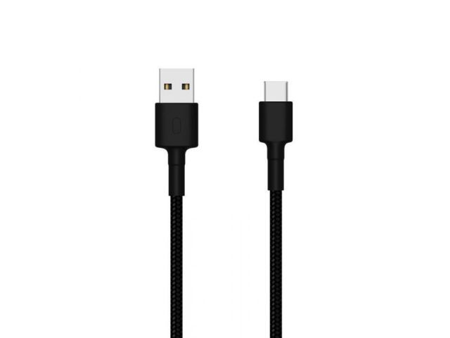 Kabel XIAOMI Braided, USB Type-A (m) - USB Type-C (m), 100cm, crni