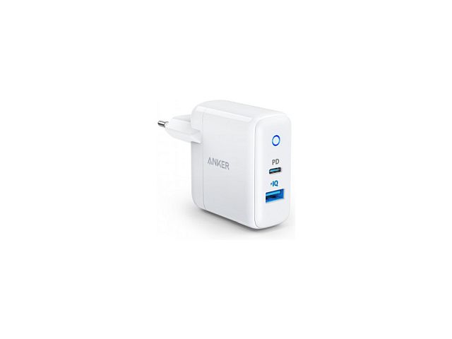 Strujni adapter ANKER PowerPort PD+2, zidni adapter/punjač, 1×18W USB-C + 1×15W USB-A, Power IQ
