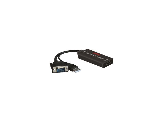 Adapter ROLINE, VGA+Audio - HDMI, M/F, 7.1ch audio pretvarač, 0.15m
