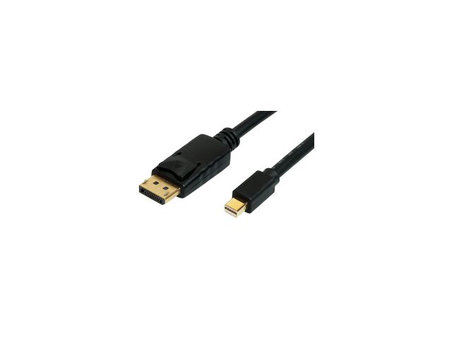 Video kabel ROLINE Mini DisplayPort kabel v1.4, mDP-DP M/M, 8K, 1.0m, crni