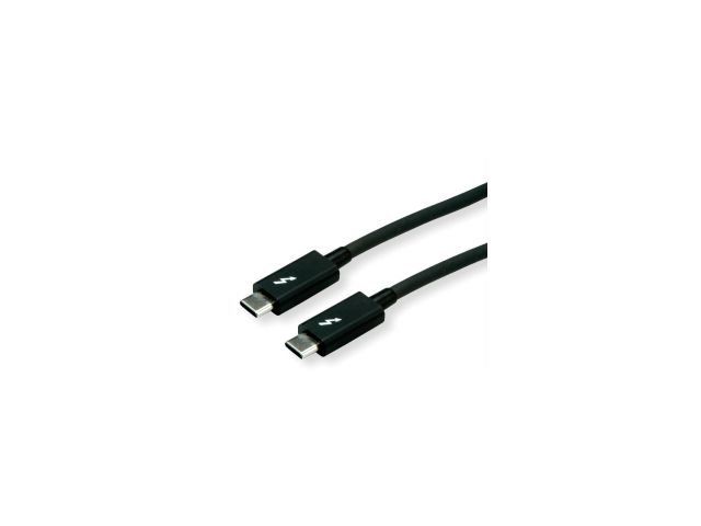 Kabel ROLINE USB-C Thunderbolt 3 kabel, M/M, 2.0m, crni