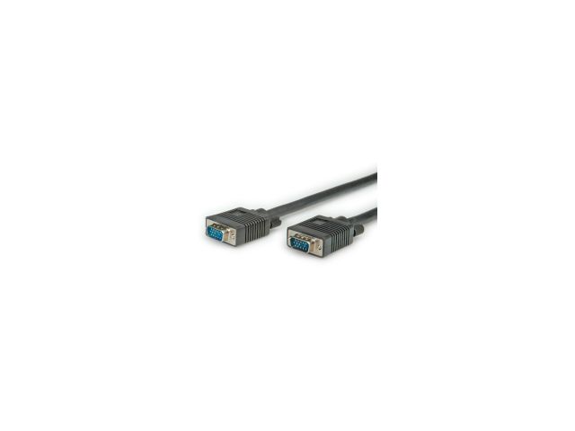 Video kabel ROLINE HQ VGA(m) na VGA(m), 10m, HD15, crni