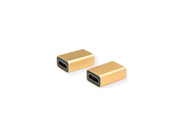 Video adapter ROLINE GOLD, HDMI(ž) na HDMI(ž), zlatni