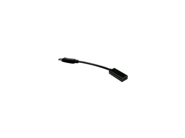 Video adapter ROLINE VALUE DisplayPort DP(m) v1.2 na HDMI(ž), Ultra HD (4K), 0.15m, crni