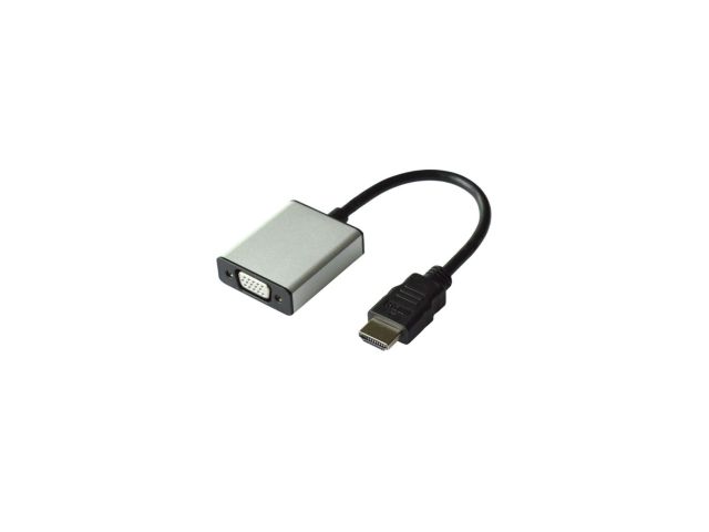 Video adapter ROLINE VALUE HDMI(m) na VGA + Audio(ž), 0.15m, sivi