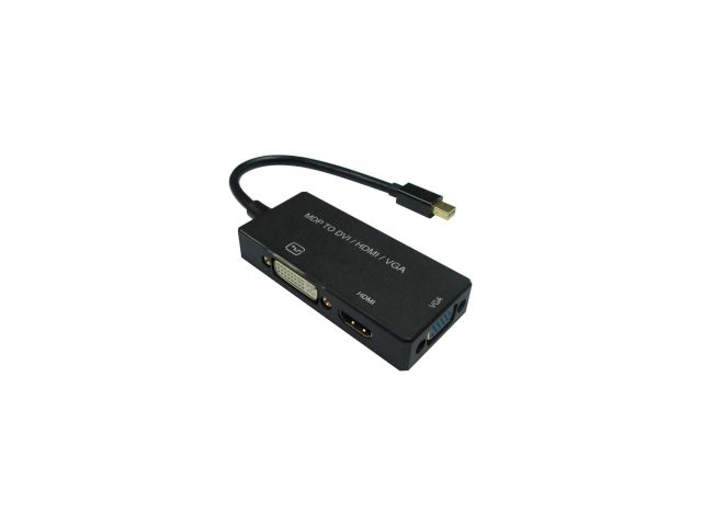 Video adapter ROLINE VALUE adapter/kabel Mini DisplayPort - VGA/DVI/HDMI, M/F, v1.2, aktivni, 0.1m