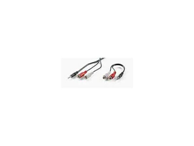 Audio kabel ROLINE VALUE 3.5mm(m) na 2×Chinch(M), 5m, crni