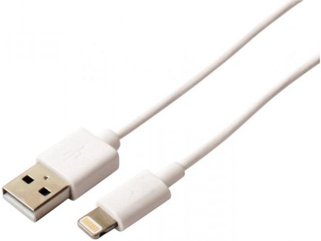 Kabel KSIX, lightning, 1.0m, bijeli