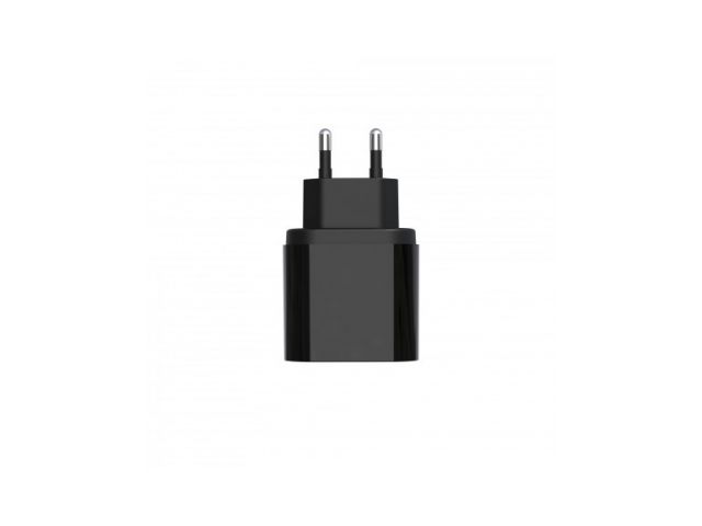 Zidni punjač KSIX, USB-C 25W PD + PPS, crni