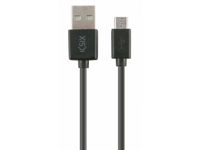 Kabel KSIX, za prijenos podataka, Micro USB, 1.0m, crni