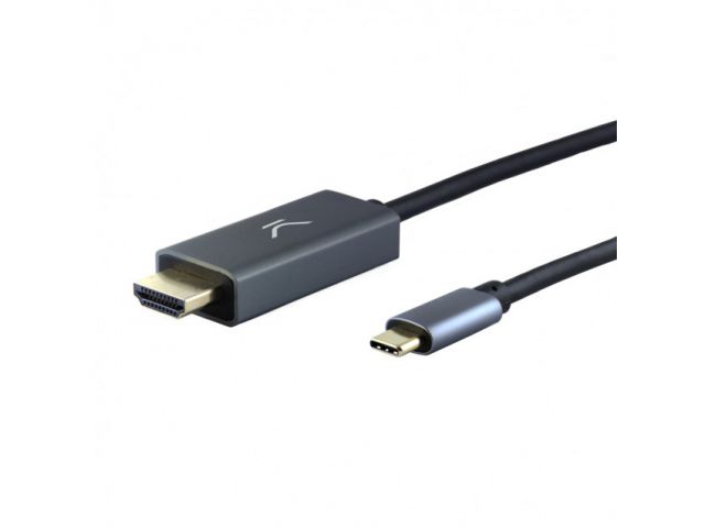 Adapter KSIX, USB C na HDMI, 2m, crni, 4K, 10Gbps