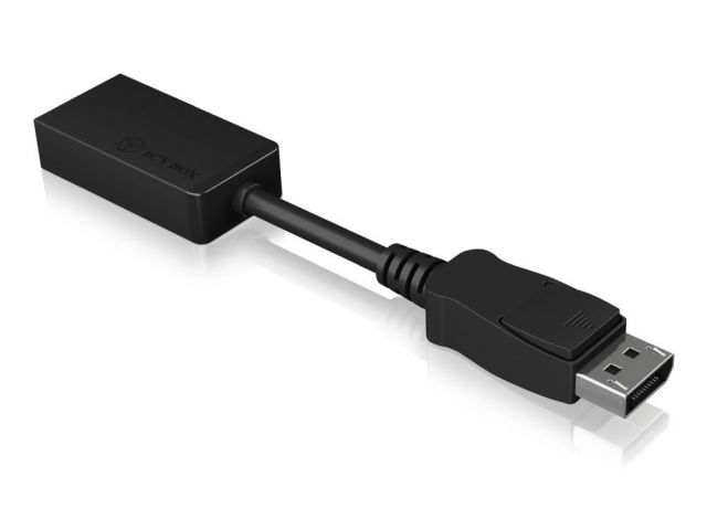 Video adapter ICY BOX IB-AC515a DisplayPort DP(m) na VGA(ž) v1.2, aktivni, 0.05m, crni