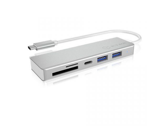 USB-C HUB ICY BOX IB-HUB1413-CR, 2x USB 3.0 Type-A, 1x USB 3.0 Type-C, SD/TF