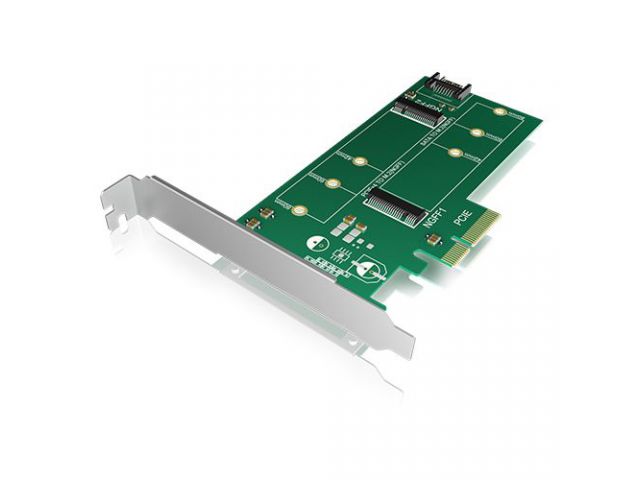 Kontroler ICY BOX IB-PCI209, pretvara 2x M.2 u PCIe 3.0 x4 i 1x M.2 SATA SSD u SATA 3.0 + 1x M.2 PCIe SSD u PCIe x4