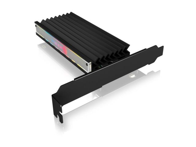 Kontroler ICY BOX IB-PCI224M2-ARGB, 1x M.2 PCIe NVMe u PCIe 4.0 x4, s hladnjakom, ARGB