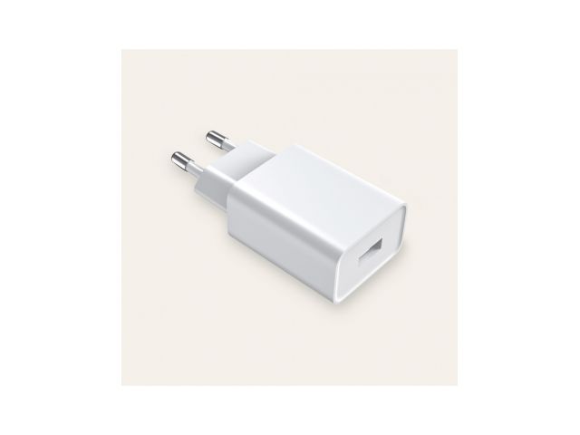 Zidni punjač KSIX, USB- A 12W PD, bijeli