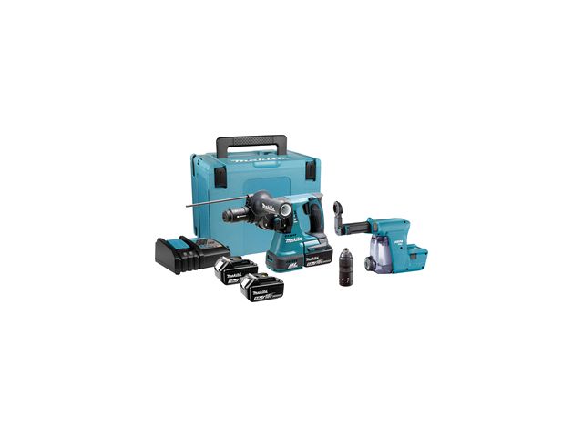 Bušilica-čekić MAKITA DHR243RTJ1, 18V, 2x5Ah, aku