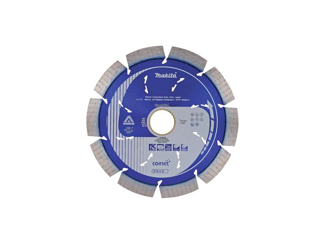 Ploča MAKITA B-12778, dijamantna, za beton i ciglu, 125x20mm 