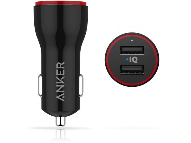 Auto punjač ANKER PowerDrive 2 24W, 2×USB-A