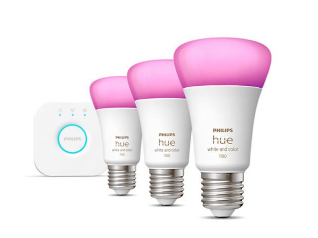 Pametna žarulja PHILIPS HUE Starter Kit 3, E27, boja, 1100lm