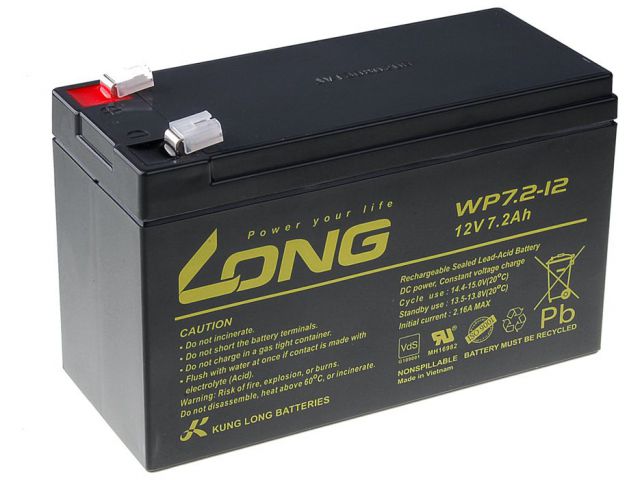 Baterija za UPS AVACOM, 12V 7,2Ah, F2, WP7.2-12 F2