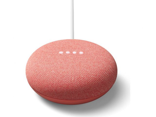 Pametni zvučnik GOOGLE Home Nest Mini (2nd Gen), WiFi, Bluetooth, crveni