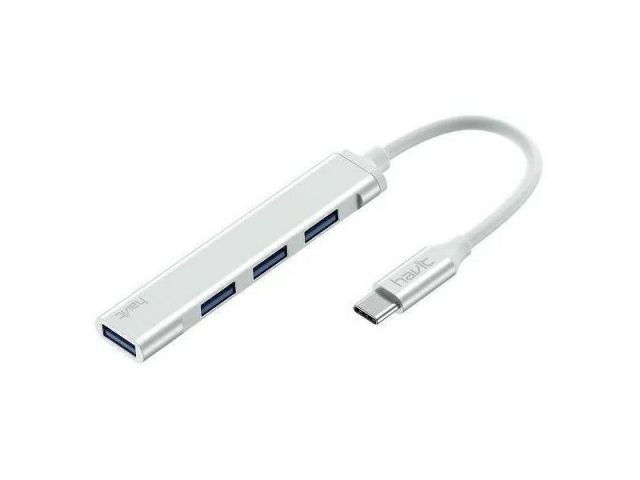 USB-C HUB HAVIT HV-HB41, 1xUSB 3.0, 3xUSB 2.0, srebrni