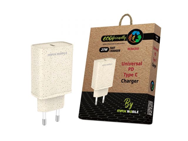 Kućni punjač MAXMOBILE TR-286C ECO, Super Fast charge, 27W