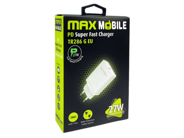 Kućni punjač MAXMOBILE TR-286, Type-C Super Fast charge, 27W