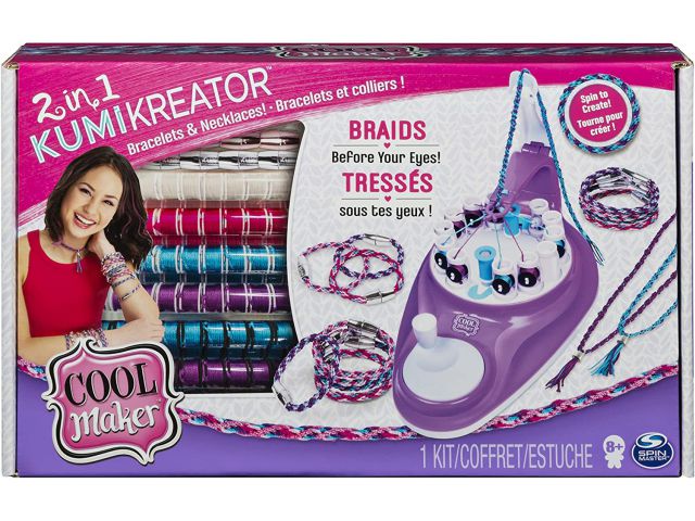 Kreativni set COOL MAKER 2-in-1 KumiKreator, set sa aparatom za izradu ogrilica i narukvica 2u1, dob 8+