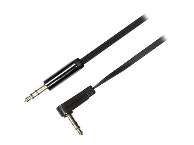 Kabel DELTACO 3,5mm plug - 90° 3,5mm plug, retail package: 2,0m (090)