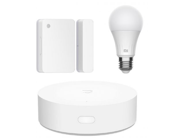 Pametni sustav XIAOMI Mi Smart Home Bundle (Pametna žarulja E27 810lm topla-bijela+ Senzor za vrata + Smart Hub)