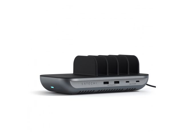 Docking stanica SATECHI (2xUSB-C PD 20 W, 2x USB-A 12W), bežična, siva (ST-WCS5PM-EU)