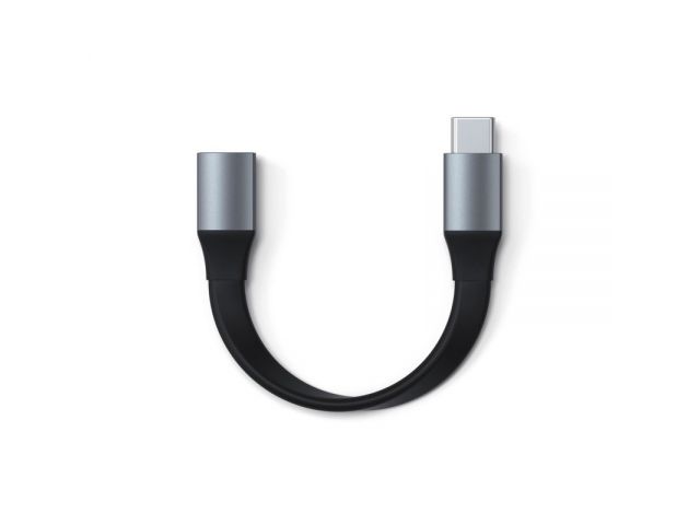 Kabel SATECHI USB-C(m) na USB-C(ž), 0.12m, mini produžni, crni (ST-TCECM)