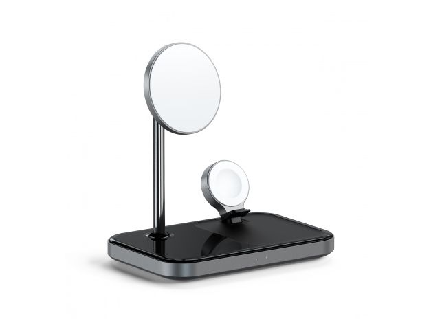 Bežični punjač SATECHI 3u1 Magnetic, sivi (ST-WMCS3M)