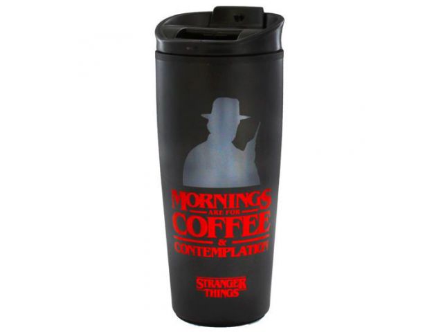 Šalica STRANGER THINGS, COFFE & CONTEMPLATION), METAL TRAVEL MUG