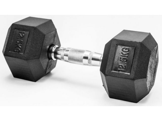 Uteg FITMOTIV Hex, gumirani, 12.5 kg