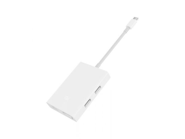 Video adapter XIAOMI Mi USB-C(m) na VGA/Gigabit Ethernet/2xUSB 3.0(ž), 0.1m, bijeli