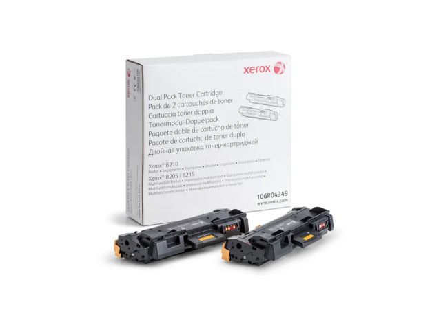 Toner XEROX 106R04349 B205/B210/B215, dual pack, 2x3k