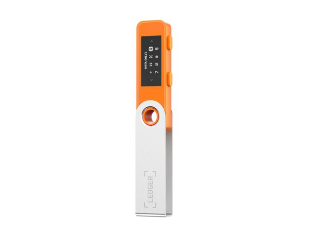 Digitalni novčanik LEDGER Nano S Plus, za kriptovalute, USB, narančasti