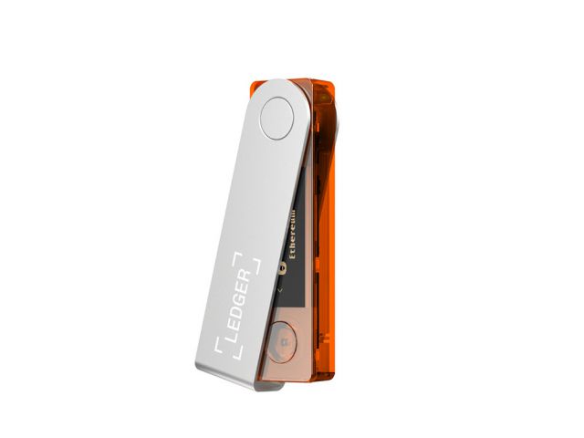 Digitalni novčanik LEDGER Nano X, za kriptovalute, Bluetooth, USB, narančasti