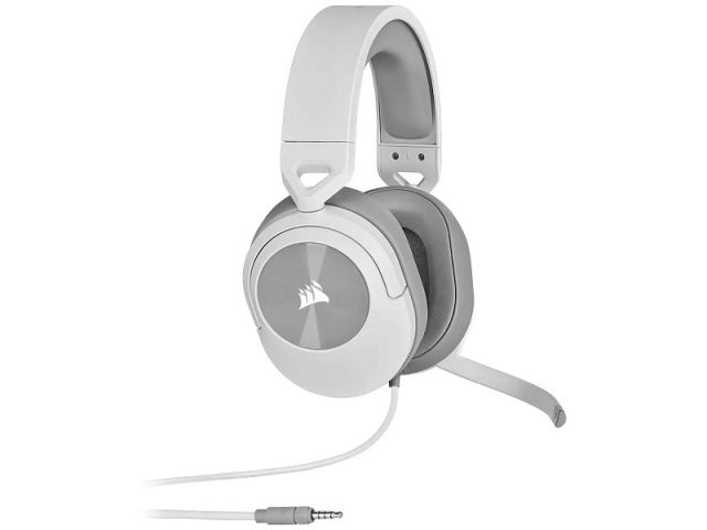 Slušalice + mikrofon CORSAIR HS55 STEREO, žične, gaming, 3.5mm, bijele